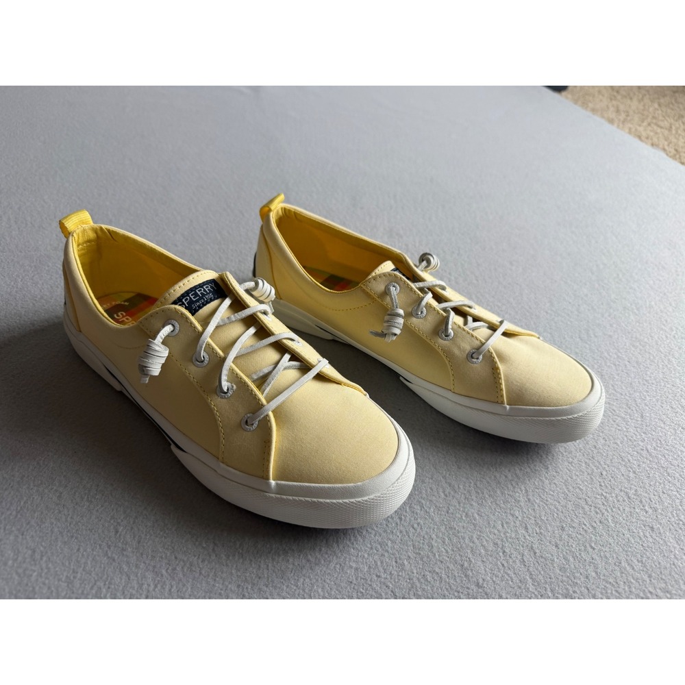 Sperry Crest Vibe Yellow Canvas Sneakers Womens 9.5  Low Top Shoes - Picture 4 of 8